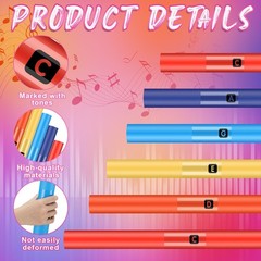 6 Pcs Musical Sound Tube Set C Major Pentatonic Scale Percussion Tube for Mus…
