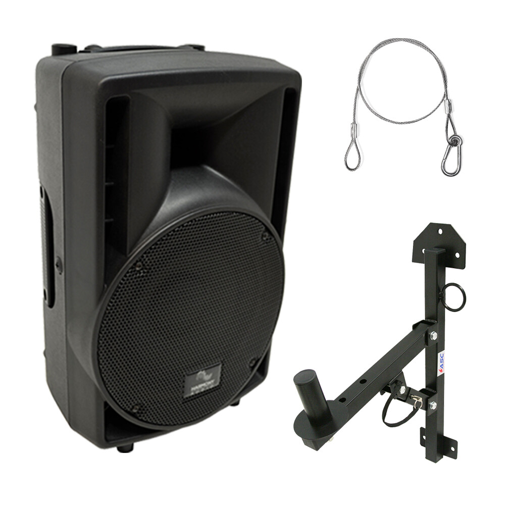 Harmony Audio HA-C8A Pro DJ 8″ Powered 300W Active PA Speaker & Wall Mount Stand