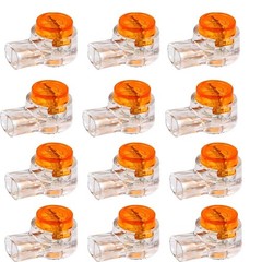 200PCS Waterproof Gel-Filled Orange Clear Button Telephone Wire K1 Connector