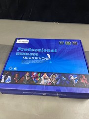 Wireless Microphone System, Metal Wireless Mic Set with Case, Handheld Cordless