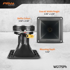 2x PRV WG175Ph 150W 8 Ohm Car Audio Tweeter / Horn Driver DT175Ph-S + WG11-25