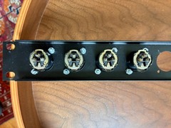 Redco 19″ 1U XLR Rack Panel w/ 4 Neutrik NC3FD-LX-B Female connectors