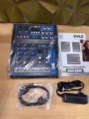 Pyle 4Ch Studio/DJ Controller Audio Mixer Console System USB & XLR PMXU43BT NEW