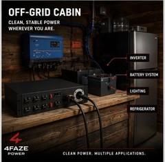 4FAZE POWER 50A 120V Rack Mount PDU, 10 Outlets, Amp/Volt Monitor, Breaker