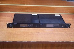 lot of 2 Shure QLXD4 534-598MHz Digital Wireless Mic Receiver Dual Rack Mount