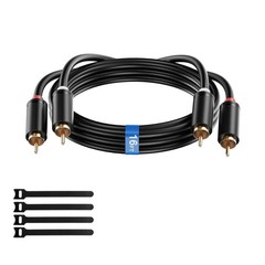 Vthahaby RCA Cable 6.6FT -2 RCA Male to2 RCA Male Stereo Audio Cable, 26 AWG Oxy