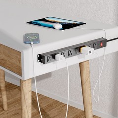 8 Outlet Power Strip Surge Protector, 6 Feet Metal Power Strip Heavy Duty wit…