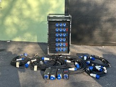 INDU 400A Power Distro PD 3PH CAM – CEE 30A-BLU5 X6, 30A-BLU3 X18 PT W/CABLE