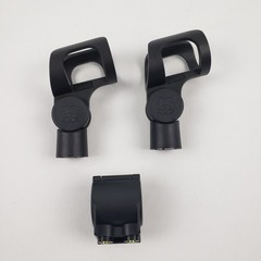 2 Genuine AKG SA63 Wireless Microphone Clip Pair & 1 Unbranded Hinge Clamp NOS