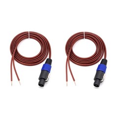 2Pcs Speakon Speaker Cable Bare Wire Open End Cable Amplifier Connection1173