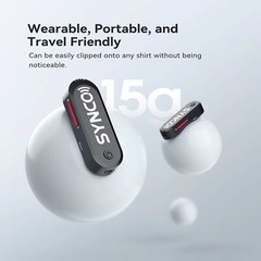 SYNCO G3 Pro Touch Wireless Lavalier Microphone System 2.4G Type-C Charging Case