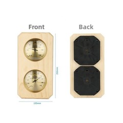 Wood and Metal Fahrenheit For sauna Thermometer Hygrometer for For sauna Rooms