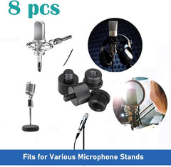 8Pcs Mic Stand Thread Adapter Kit 1/4 3/8 5/8 Screw Adapters