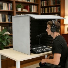 Desktop Soundproof Cover Portable Vocal Recording Booth Sound Absorbing Shield