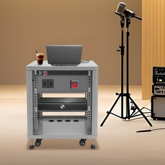 Grey 12U 19.8*22.4*23.6 in Carbon Steel Network & Stereo Rack For Nightclubs
