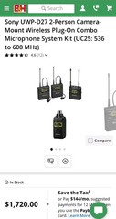 Sony Dual Channel Wireless Mic System UTX-B40 URX-P03D UTX-P40 Bundle