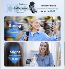 BOYA Mini 2 Wireless Lavalier Microphones for Iphone 15/16/17 & Android, AI Nois