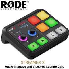 RODE Streamer X Audio Interface Live Video 4K Capture Card Mixer Control Surface