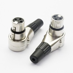 Adjustable Right Angle 3 Pin XLR Female Connectors Pro Audio XLR 7 Position Plug