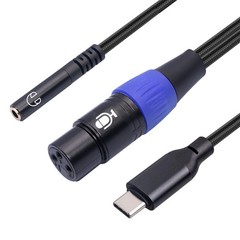 3.3 FT XLR To USB C Digital Interface Female Microphone Cable 3.5mm 1/8 Inch