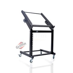 GRIFFIN Rack Mount Stand – Music Studio Recording Mixer Cart Rail Gear Holder