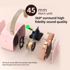 Portable Retro Bluetooth Speakers Wireless Vintage Speaker Outdoors for Home