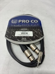 Pro Co IPMB2XF-5 3.5mm TRS Male to Dual XLR Female Insert Cable – 5′