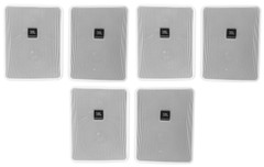 (6) JBL Control 25-1-WH 5.25″ 30w 70v Commercial Restaurant/Bar Wall Speakers