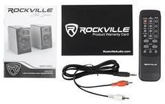 (2) Rockville HD5B 5″ Powered Studio Monitor Bluetooth Bookshelf Speakers-Black