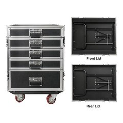 Sound Town 5-Drawer Stage / Studio Storage Road Case w/Two Tables STRC-PROW2T5D