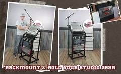 Rack Mount Cart Stand Rolling Studio Mixer Gear Pro Audio IT Server Holder Case