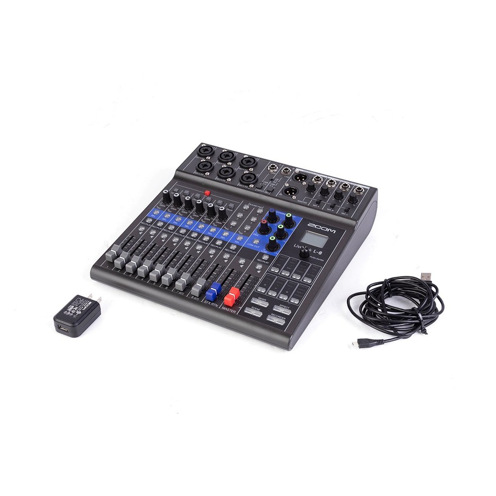 Zoom LiveTrak L-8 Portable 8-Channel Digital Mixer – SKU#2075396
