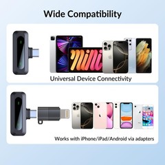 Uewpv Wireless Mini 01_All iPhones & Androids (USB-C + Lightning), Black