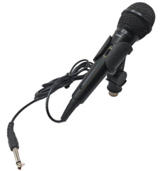 Ion Corded Black Microphone w On/Off Switch | With AKG SA 43 Mic Clip/Stand ADP