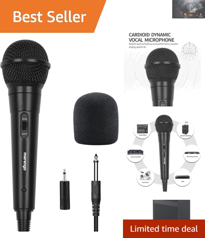 Comfortable Grip Wired Microphone – Dynamic Vocal Pickup and Durable Design