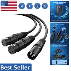 XLR Adapter Cable – 2 Female to 1 Male, Durable & Balanced Connection