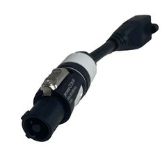 Neutrik NAC3FXXB-W-L-ACF-6 Powercon Power Out Gray 15A – AC Edison Female 6 Inch