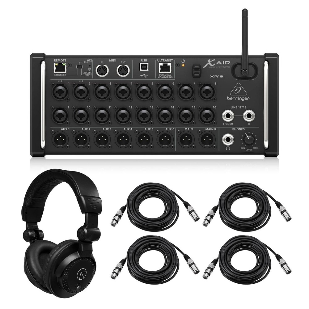 Behringer XAir XR18 18-Channel 12-Bus Wireless Digital Mixer for iPad/Android Ta