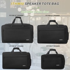 ITHWIU Speaker Carrying Bag with Thickened Sponge for 8“ Speaker, Black