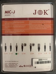 J K Professional Headset/Headworn Microphone MIC-J 071S Compatible w/ Sennheiser