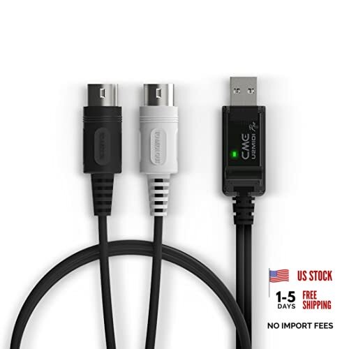 – High-Speed USB MIDI Cable with Filter and Mapper – Plug & Play U2MIDI Pro