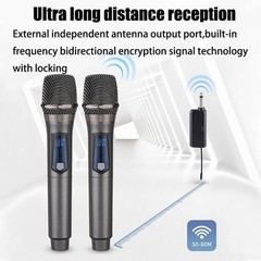 Stable Signal Wireless Handheld Microphone System Portable Mic For Party Speech