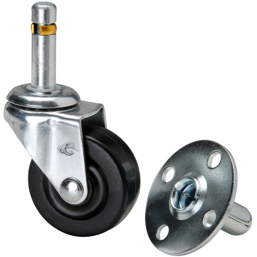 Penn Elcom W0958 2″ Push-In Caster with Metal Socket Pressed Steel Heavy Duty