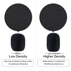 5-200Pcs Microphone Windscreen Sponge Cover Headset Mic Foam Cover Protective Ca