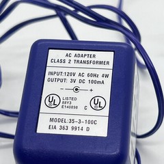 35-3-100 C 3-V DC 100mA Power Adapter AC Power Supply Adaptor Plug In