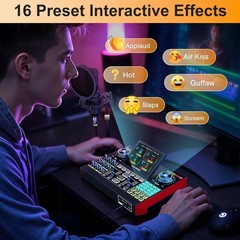 Podcast Microphone Bundle with Live Sound Card Audio Mixer, Podcast Equipment…