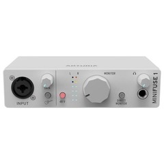 Arturia MINIFUSE-1-WHITE Portable Solo Audio Recording Interface in White