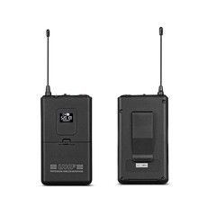 Wireless Microphone System Pro UHF 4 Channel 4 Lavalier Bodypacks 4 Lapel Mic 4