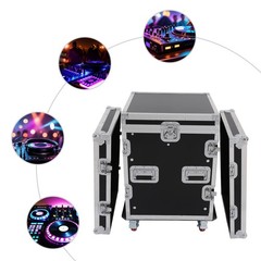 14U PA DJ Rack Case with Wheels & Brakes 330LBS Road Flight Case 19 Inch NEW