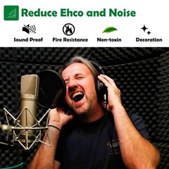 12 Pack 1.5″X12″X12″ Sound Proofing Egg Crate Foam No Adhesive-12